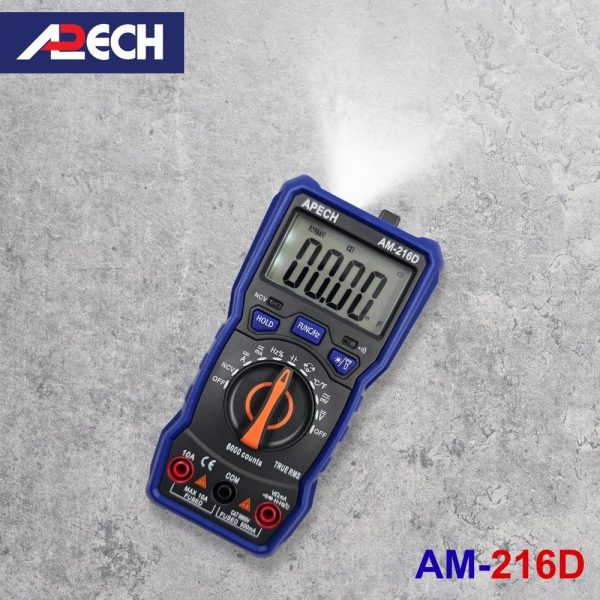 Đồng hồ vạn năng APECH AM-216D True-RMS đo điện AC/DC, đồng hồ VOM hiện số APECH AM216D TrueRMS, APECH AM-216D True-RMS Auto Range Digital Multimeter