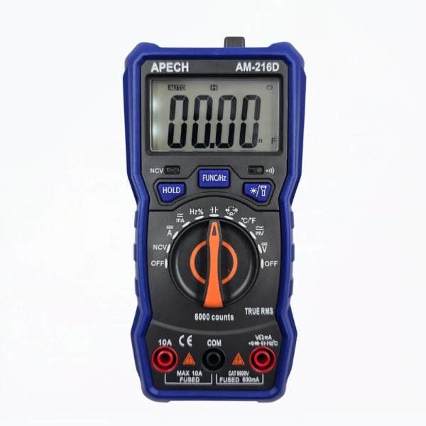 Đồng hồ vạn năng APECH AM-216D True-RMS đo điện AC/DC, đồng hồ VOM hiện số APECH AM216D TrueRMS, APECH AM-216D True-RMS Auto Range Digital Multimeter