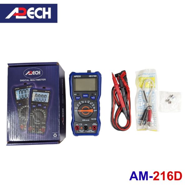 Đồng hồ vạn năng APECH AM-216D True-RMS đo điện AC/DC, đồng hồ VOM hiện số APECH AM216D TrueRMS, APECH AM-216D True-RMS Auto Range Digital Multimeter