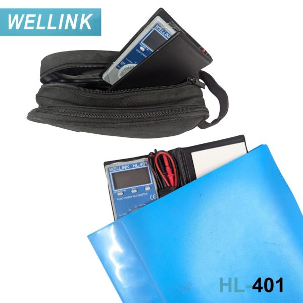 Đồng hồ vạn năng bỏ túi WELLNK HL-401 dạng ví nhỏ gọn, đồng hồ VOM mini WELLNK HL401, WELLNK HL 401 pocket digital multimeter