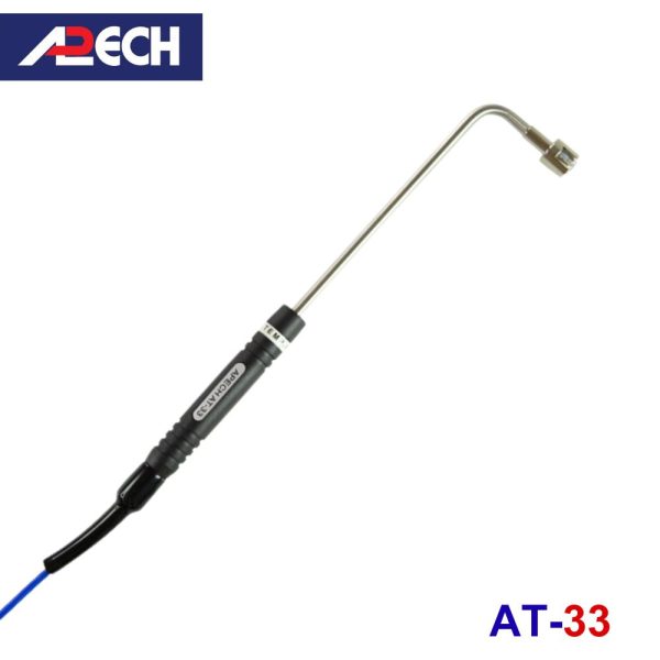 que đo nhiệt độ tiếp xúc đầu cong APECH AT-33, cây đo nhiệt độ tiếp xúc bề mặt APECH AT 33, APECH AT-33 K-Type Thermocouple Probe