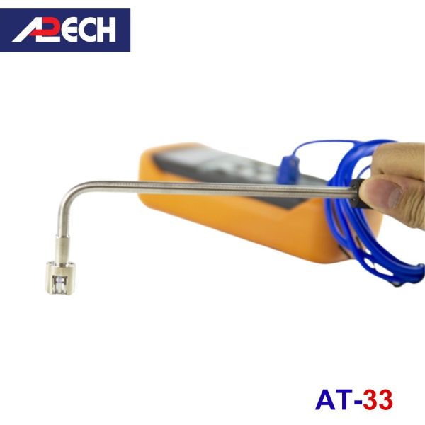 que đo nhiệt độ tiếp xúc đầu cong APECH AT-33, cây đo nhiệt độ tiếp xúc bề mặt APECH AT 33, APECH AT-33 K-Type Thermocouple Probe