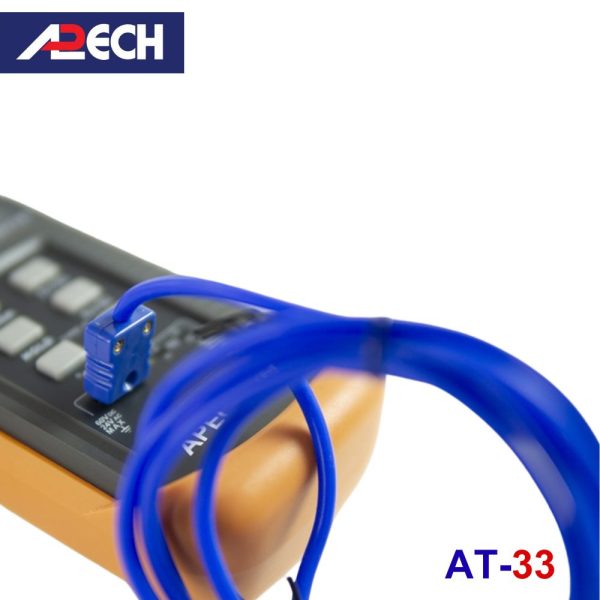 que đo nhiệt độ tiếp xúc đầu cong APECH AT-33, cây đo nhiệt độ tiếp xúc bề mặt APECH AT 33, APECH AT-33 K-Type Thermocouple Probe