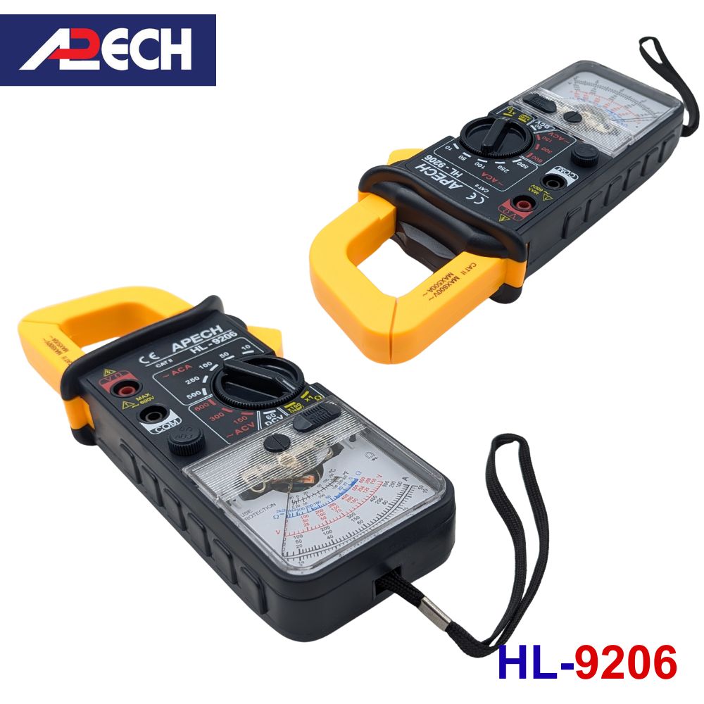 Ampe kìm cơ APECH HL-9206 chỉ thị kim đo dòng AC (500A) Ampe kìm cơ APECH HL-9206 chỉ thị kim đo dòng AC (500A), Ampe kìm chỉ thị kim APECH HL9206, APECH HL 9206 Analog Clamp Meter