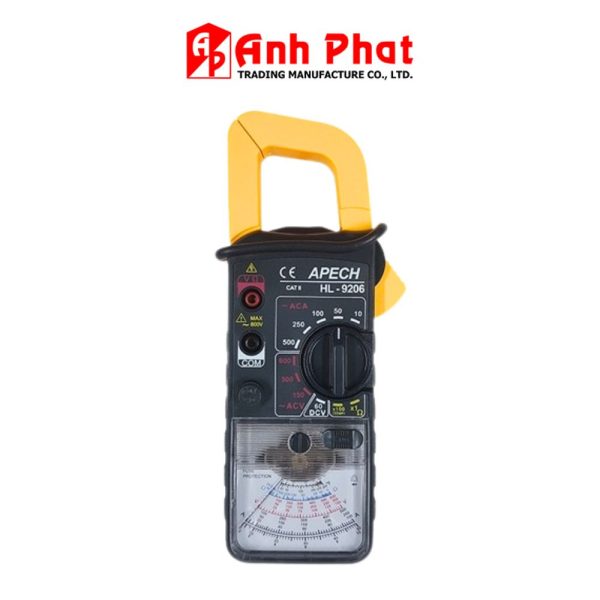 Ampe kìm cơ APECH HL-9206 chỉ thị kim đo dòng AC (500A), Ampe kìm chỉ thị kim APECH HL9206, APECH HL 9206 Analog Clamp Meter