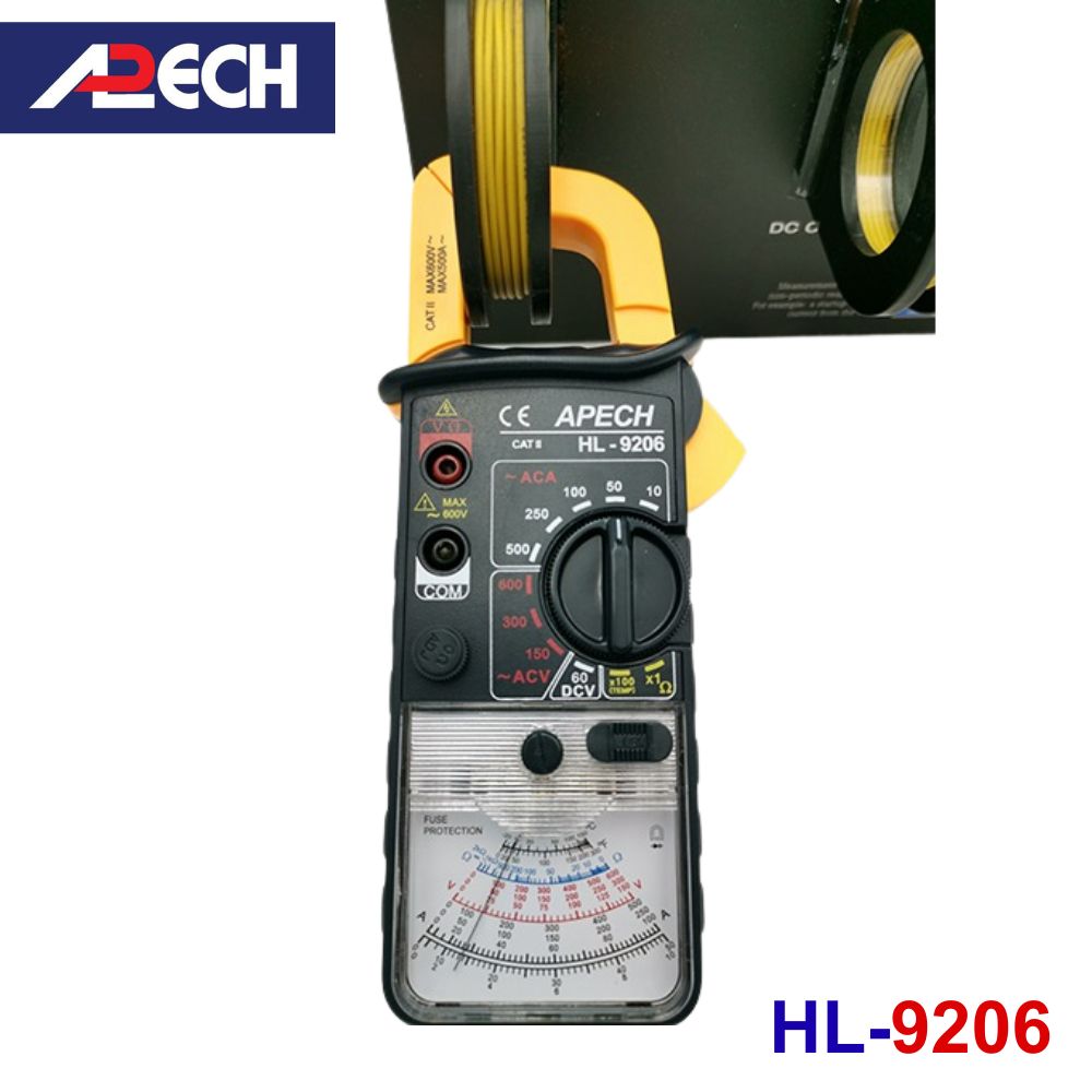 Ampe kìm cơ APECH HL-9206 chỉ thị kim đo dòng AC (500A) Ampe kìm cơ APECH HL-9206 chỉ thị kim đo dòng AC (500A), Ampe kìm chỉ thị kim APECH HL9206, APECH HL 9206 Analog Clamp Meter