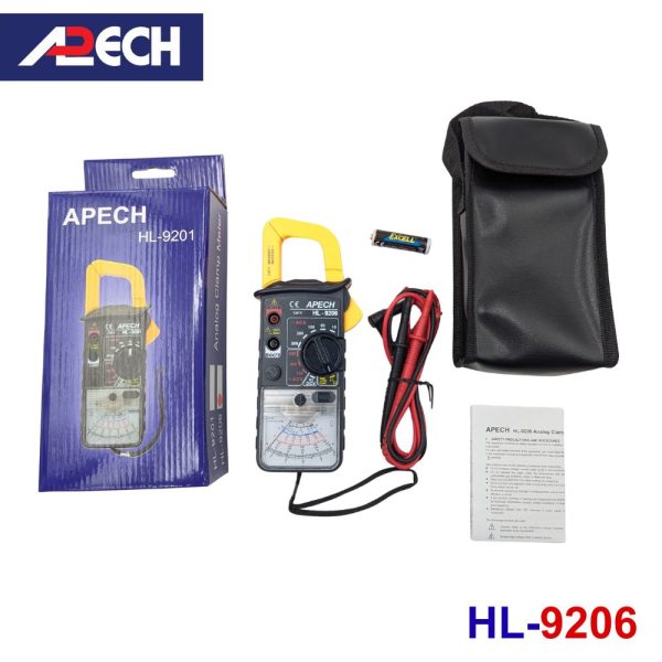 Ampe kìm cơ APECH HL-9206 chỉ thị kim đo dòng AC (500A), Ampe kìm chỉ thị kim APECH HL9206, APECH HL 9206 Analog Clamp Meter