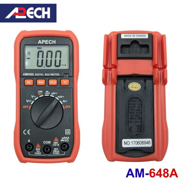 Đồng hồ vạn năng điện tử APECH AM-648A đo điện AC/DC, đồng hồ VOM APECH AM648A, APECH AM 648A Digital Multimeter