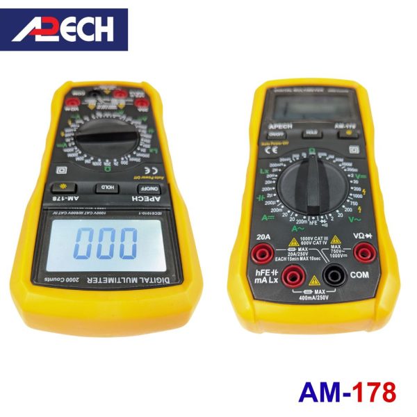 Đồng hồ vạn năng APECH AM-178 có đo cuộn cảm Henry, đồng hồ đo LCR APECH AM178, APECH AM 178 digital multimeter
