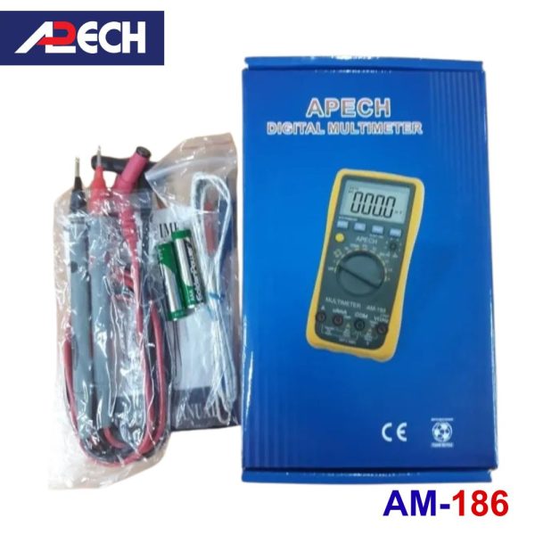 Đồng hồ vạn năng APECH AM-186 đo điện AC/DC, đồng hồ VOM hiện số APECH AM186, APECH AM 186 Digital Multimeter