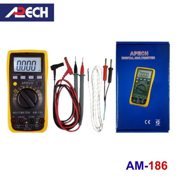 Đồng hồ vạn năng APECH AM-186 đo điện AC/DC, đồng hồ VOM hiện số APECH AM186, APECH AM 186 Digital Multimeter