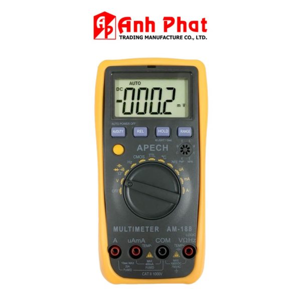 Đồng hồ vạn năng APECH AM-186 đo điện AC/DC, đồng hồ VOM hiện số APECH AM186, APECH AM 186 Digital Multimeter