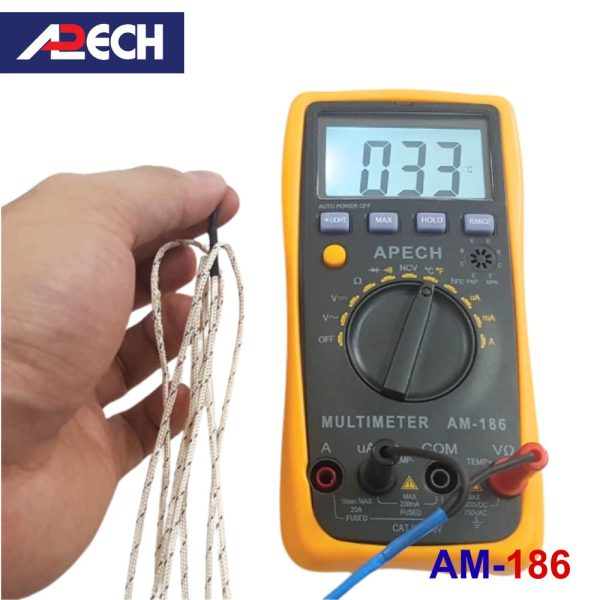 Đồng hồ vạn năng APECH AM-186 đo điện AC/DC, đồng hồ VOM hiện số APECH AM186, APECH AM 186 Digital Multimeter