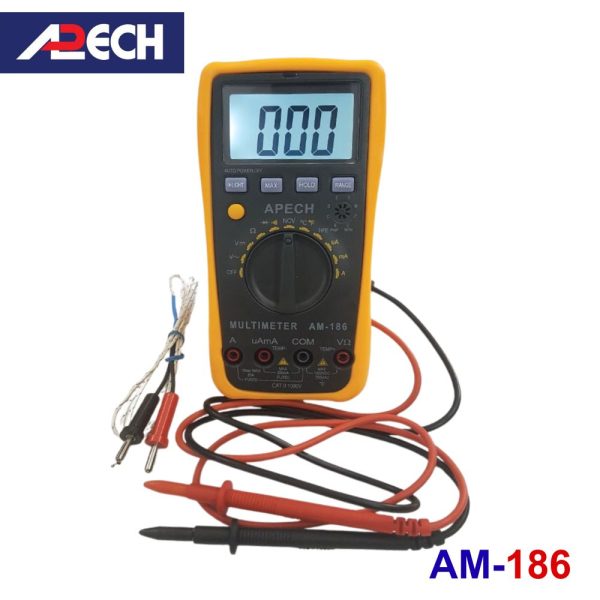 Đồng hồ vạn năng APECH AM-186 đo điện AC/DC, đồng hồ VOM hiện số APECH AM186, APECH AM 186 Digital Multimeter