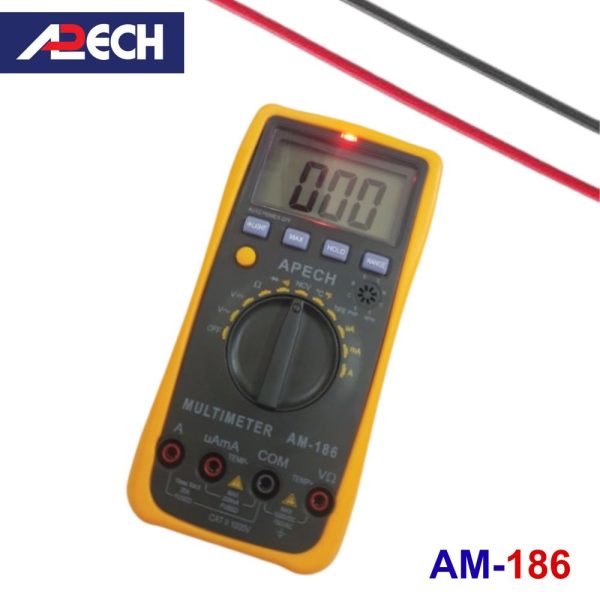 Đồng hồ vạn năng APECH AM-186 đo điện AC/DC, đồng hồ VOM hiện số APECH AM186, APECH AM 186 Digital Multimeter
