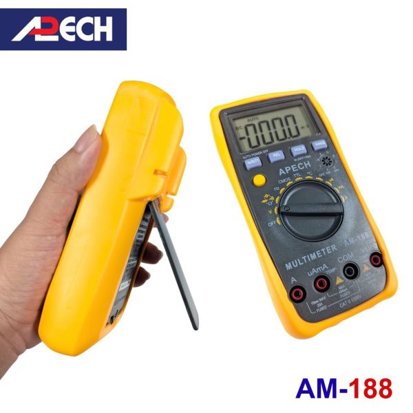 Đồng hồ vạn năng APECH AM-188 đo điện AC/DC, đồng hồ VOM tự động chỉnh thang đo APECH AM188, APECH AM 188 Digital Multimeter