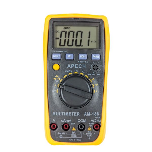Đồng hồ vạn năng APECH AM-188 đo điện AC/DC, đồng hồ VOM tự động chỉnh thang đo APECH AM188, APECH AM 188 Digital Multimeter