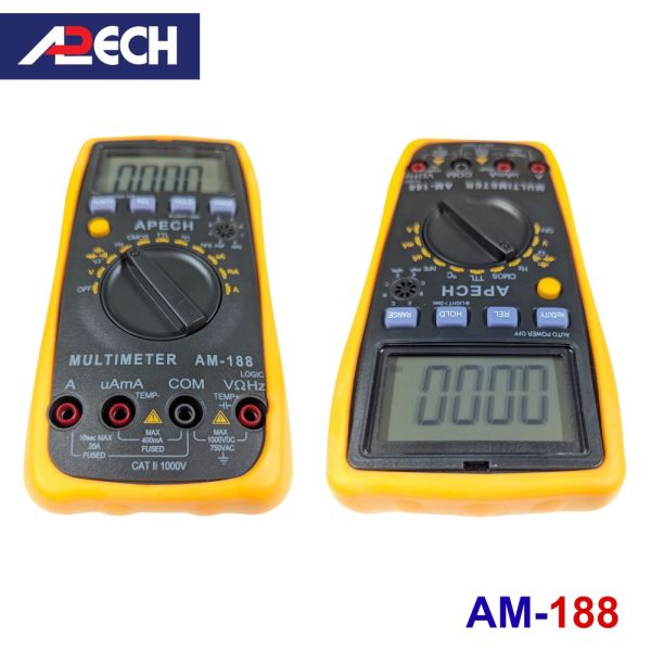 Đồng hồ vạn năng APECH AM-188 đo điện AC/DC, đồng hồ VOM tự động chỉnh thang đo APECH AM188, APECH AM 188 Digital Multimeter