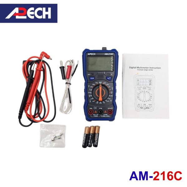 Đồng hồ vạn năng APECH AM-216C chuyên đo dòng DC giá rẻ, đồng hồ VOM hiện số APECH AM216C, APECH AM 216C Digital Multimeter