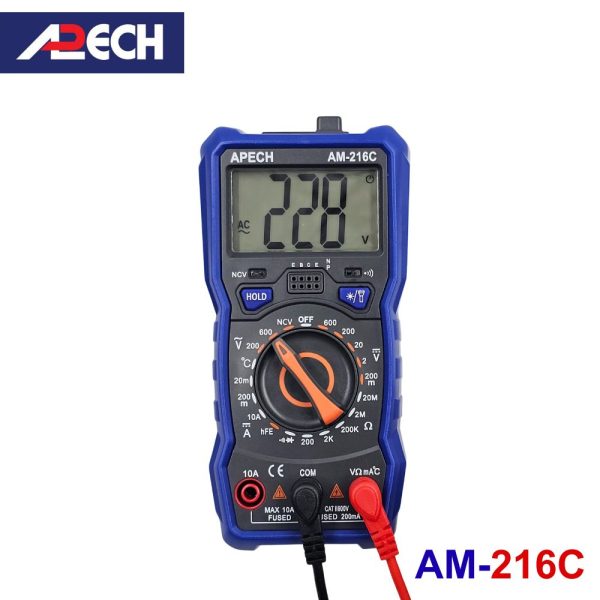 Đồng hồ vạn năng APECH AM-216C chuyên đo dòng DC giá rẻ, đồng hồ VOM hiện số APECH AM216C, APECH AM 216C Digital Multimeter