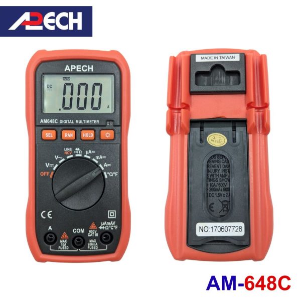 Đồng hồ vạn năng điện tử APECH AM-648C đo điện AC/DC, đồng hồ vạn năng APECH AM648C Digital Multimeter, đồng hồ VOM APECH AM 648C giá rẻ