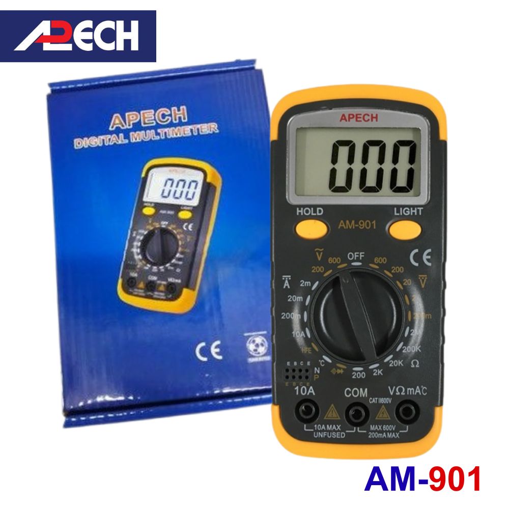 Đồng hồ vạn năng APECH AM-901 đo dòng DC và nhiệt độ Đồng hồ vạn năng APECH AM-901 đo dòng DC và nhiệt độ, đồng hồ VOM giá rẻ APECH AM901, APECH AM 901 Digital Multimeter