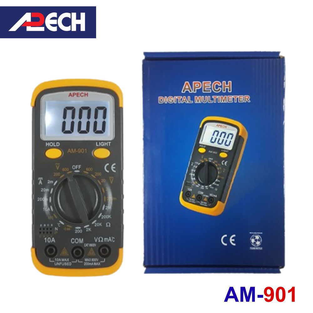 Đồng hồ vạn năng APECH AM-901 đo dòng DC và nhiệt độ Đồng hồ vạn năng APECH AM-901 đo dòng DC và nhiệt độ, đồng hồ VOM giá rẻ APECH AM901, APECH AM 901 Digital Multimeter