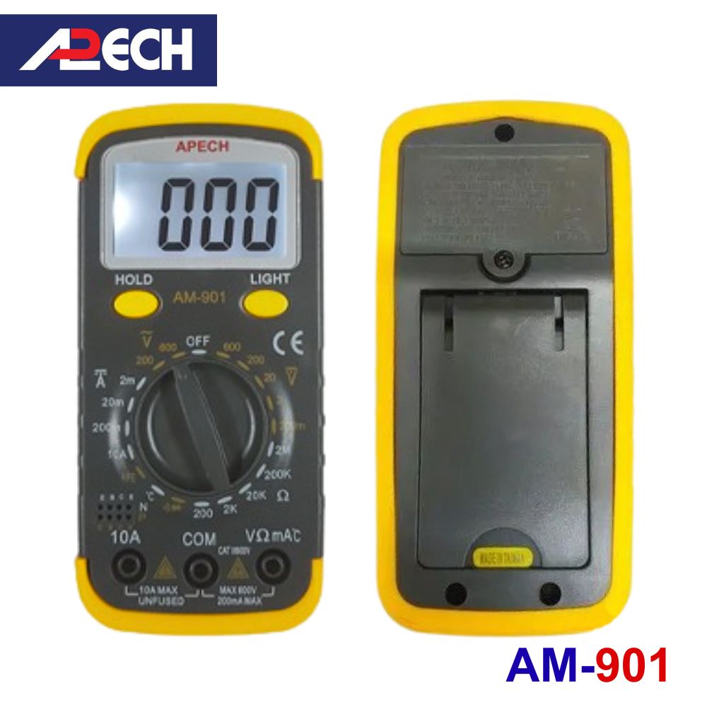 Đồng hồ vạn năng APECH AM-901 đo dòng DC và nhiệt độ Đồng hồ vạn năng APECH AM-901 đo dòng DC và nhiệt độ, đồng hồ VOM giá rẻ APECH AM901, APECH AM 901 Digital Multimeter
