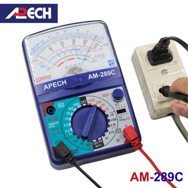 Đồng hồ vạn năng chỉ kim APECH AM-289C Analog Multimeter, đồng hồ VOM kim APECH AM289C, đồng hồ vạn năng kim APECH AM 289C