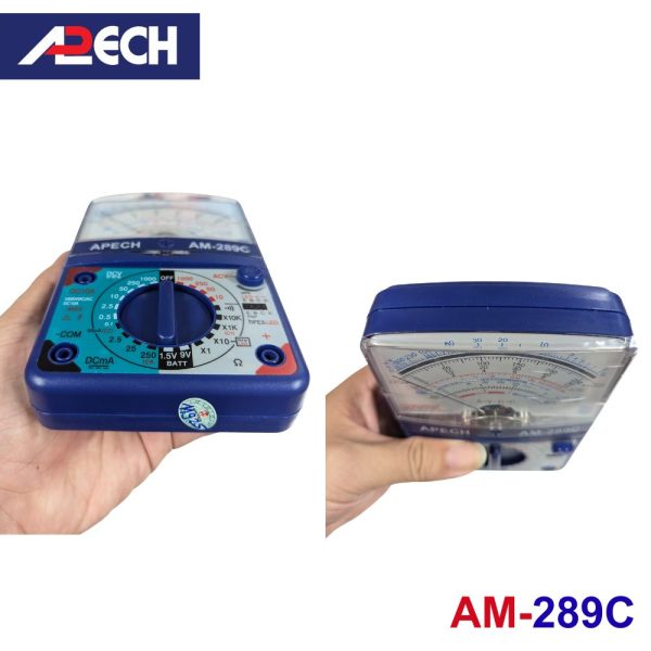 Đồng hồ vạn năng chỉ kim APECH AM-289C Analog Multimeter, đồng hồ VOM kim APECH AM289C, đồng hồ vạn năng kim APECH AM 289C
