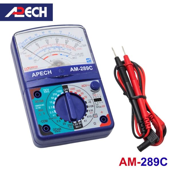 Đồng hồ vạn năng chỉ kim APECH AM-289C Analog Multimeter, đồng hồ VOM kim APECH AM289C, đồng hồ vạn năng kim APECH AM 289C