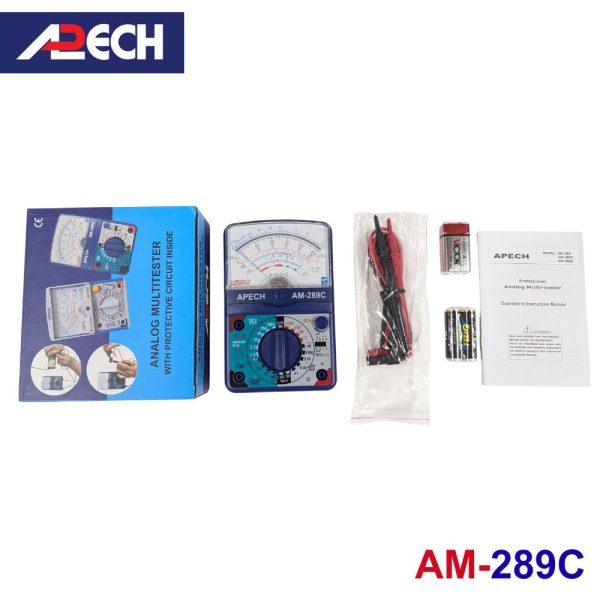 Đồng hồ vạn năng chỉ kim APECH AM-289C Analog Multimeter, đồng hồ VOM kim APECH AM289C, đồng hồ vạn năng kim APECH AM 289C