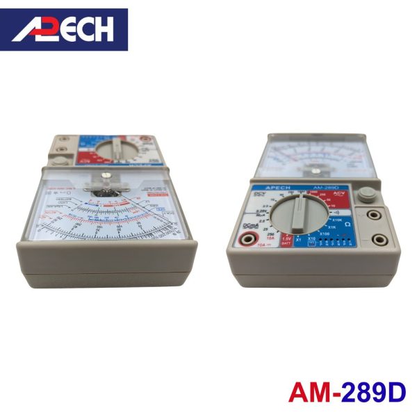Đồng hồ vạn năng kim APECH AM-289D Analog Multimeter, đồng hồ VOM chỉ kim APECH AM289D, đồng hồ vạn năng cơ APECH AM 289D