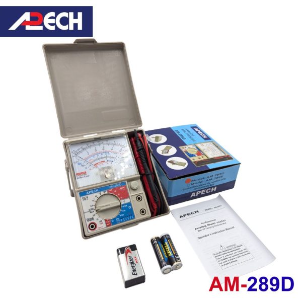 Đồng hồ vạn năng kim APECH AM-289D Analog Multimeter, đồng hồ VOM chỉ kim APECH AM289D, đồng hồ vạn năng cơ APECH AM 289D