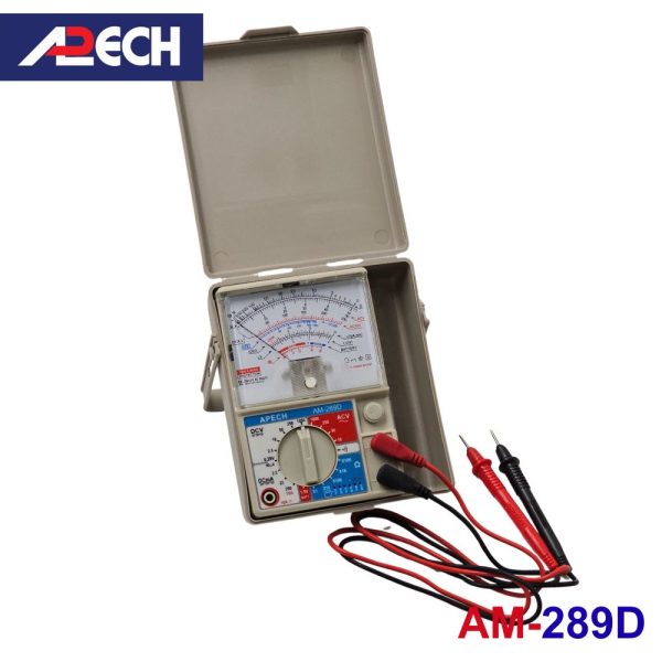 Đồng hồ vạn năng kim APECH AM-289D Analog Multimeter, đồng hồ VOM chỉ kim APECH AM289D, đồng hồ vạn năng cơ APECH AM 289D