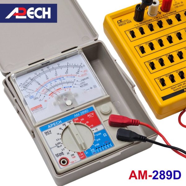Đồng hồ vạn năng kim APECH AM-289D Analog Multimeter, đồng hồ VOM chỉ kim APECH AM289D, đồng hồ vạn năng cơ APECH AM 289D
