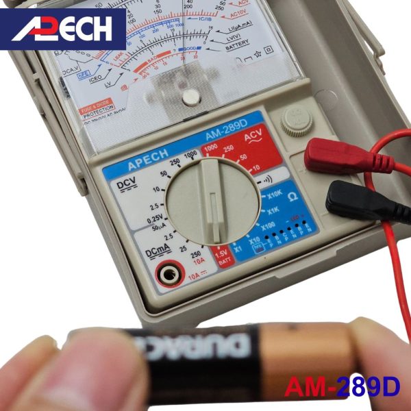 Đồng hồ vạn năng kim APECH AM-289D Analog Multimeter, đồng hồ VOM chỉ kim APECH AM289D, đồng hồ vạn năng cơ APECH AM 289D