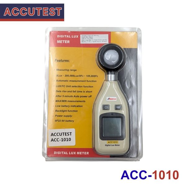 Máy đo cường độ ánh sáng ACCUTEST ACC-1010, máy đo sáng giá rẻ ACCUTEST ACC1010, ACCUTEST ACC 1010 light meter