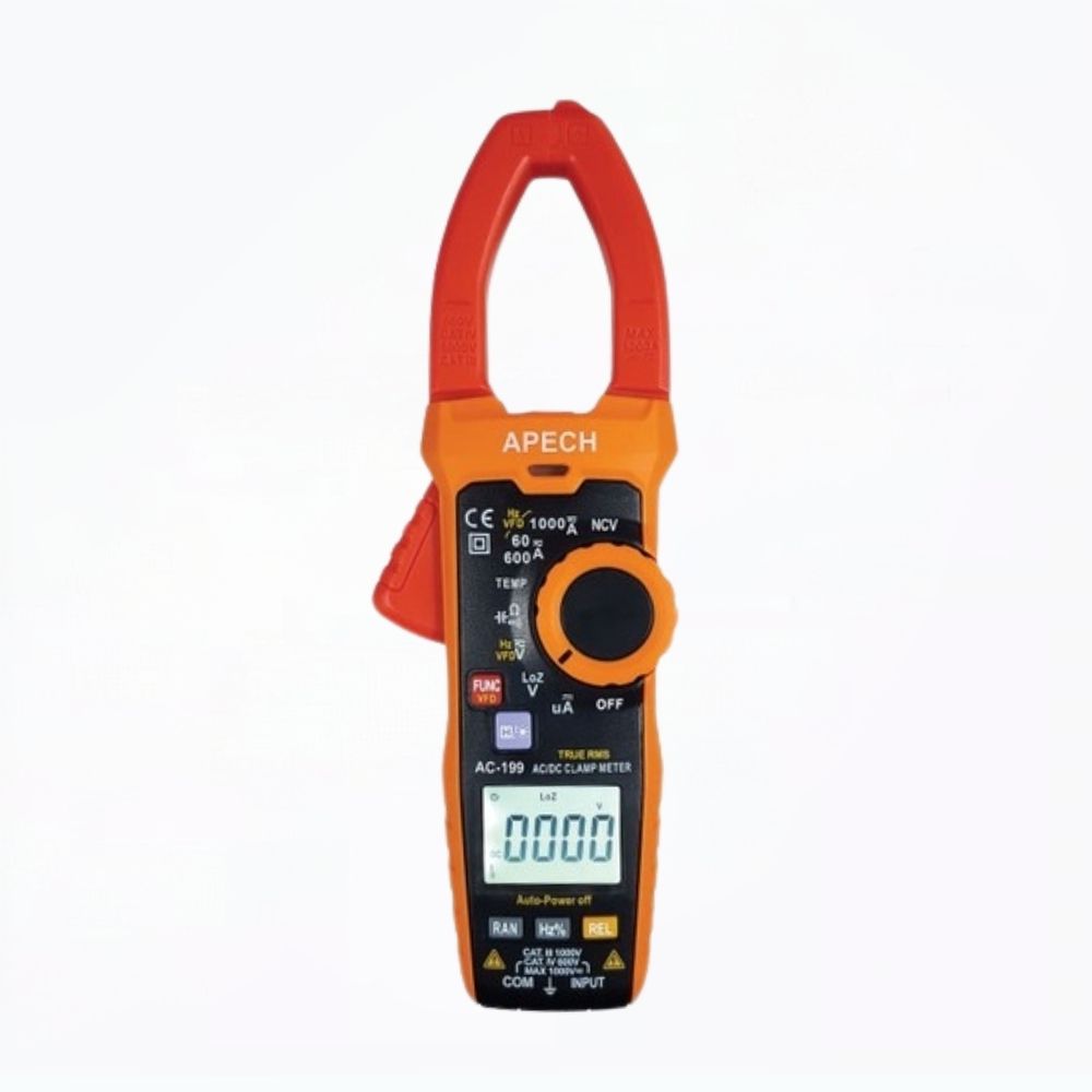 Ampe kìm APECH AC-199 True-RMS đo điện AC/DC, Ampe kìm AC DC APECH AC199 True-RMS, APECH AC 199 True RMS Clamp Meter