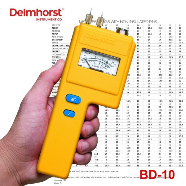 Máy đo độ ẩm gỗ Delmhorst BD-10 moisture meter, máy đo ẩm gỗ và vật liệu xây dựng Delmhorst BD10 chỉ thị kim, Delmhorst BD 10 analog moisture meter
