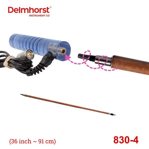 C&acirc;y đo độ ẩm Delmhorst 830-4 cho cỏ kh&ocirc; v&agrave; giấy cuộn (36 inch), điện cực đo độ ẩm Delmhorst 830 4, que đo độ ẩm cỏ kh&ocirc; Delmhorst 830-4 Prod for Agriculture and Paper