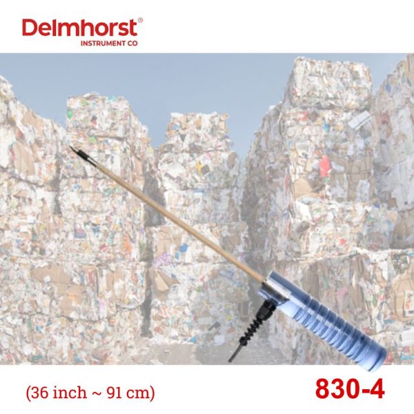 C&acirc;y đo độ ẩm Delmhorst 830-4 cho cỏ kh&ocirc; v&agrave; giấy cuộn (36 inch), điện cực đo độ ẩm Delmhorst 830 4, que đo độ ẩm cỏ kh&ocirc; Delmhorst 830-4 Prod for Agriculture and Paper