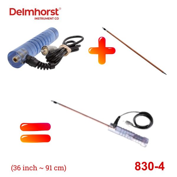 C&acirc;y đo độ ẩm Delmhorst 830-4 cho cỏ kh&ocirc; v&agrave; giấy cuộn (36 inch), điện cực đo độ ẩm Delmhorst 830 4, que đo độ ẩm cỏ kh&ocirc; Delmhorst 830-4 Prod for Agriculture and Paper