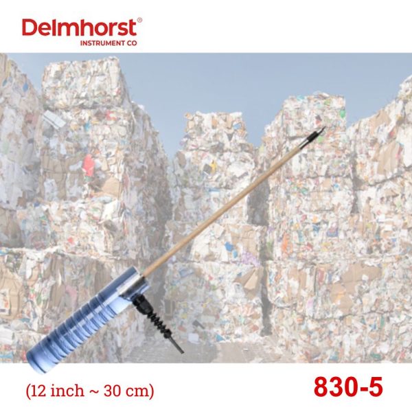 Cây đo độ ẩm Delmhorst 830-5 cho cỏ khô và giấy cuộn (12 inch), điện cực đo độ ẩm Delmhorst 830 5, que đo độ ẩm cỏ khô Delmhorst 830-5 Prod for Agriculture and Paper