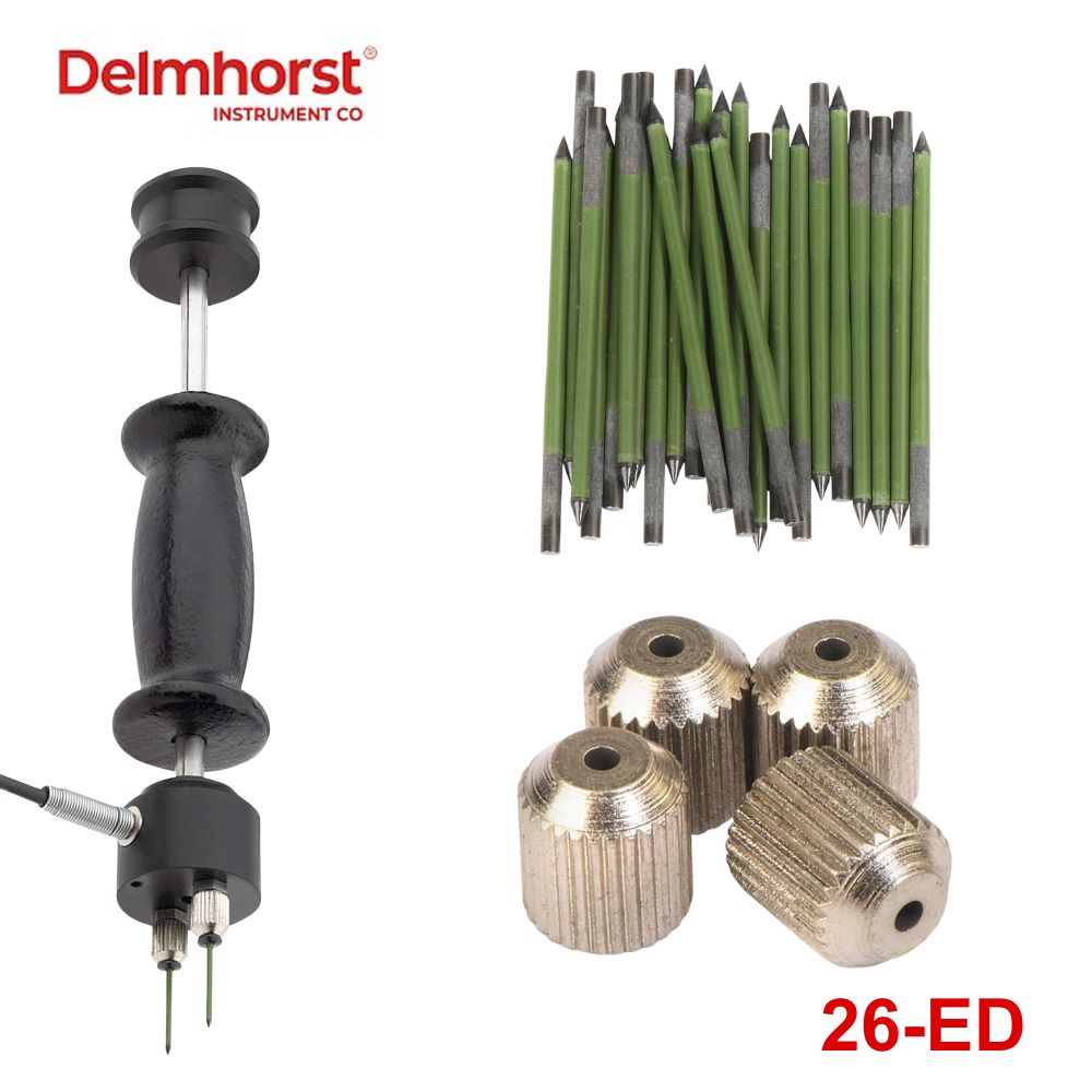 Điện cực búa trượt đo ẩm gỗ Delmhorst 26-ED có thước đo độ sâu điện cực đo độ ẩm Delmhorst 26-ED dạng búa trượt, điện cực đo độ ẩm gỗ Delmhorst 26ED, Delmhorst 26 ED Hammer Electrode