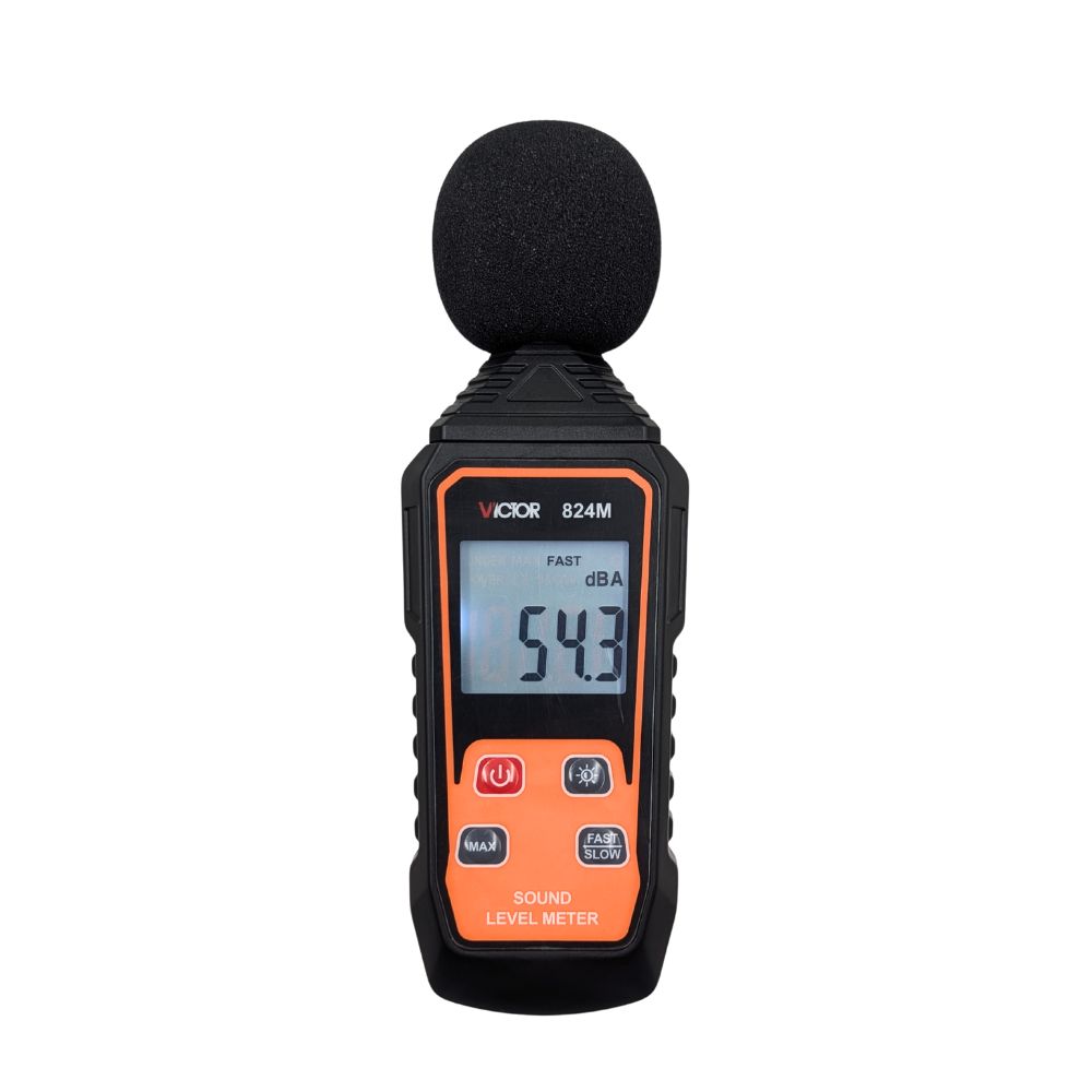 Máy đo độ ồn VICTOR 824M kỹ thuật số cầm tay, máy đo độ ồn giá rẻ VICTOR-824M, VICTOR 824M Digital Sound Level Meter