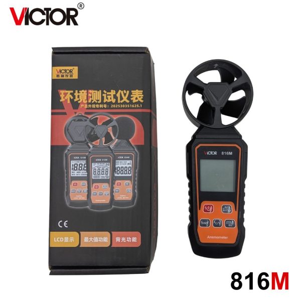 máy đo gió VICTOR 816M Digital anemometer, máy đo tốc độ gió VICTOR-816M, VICTOR 816M Anemometer