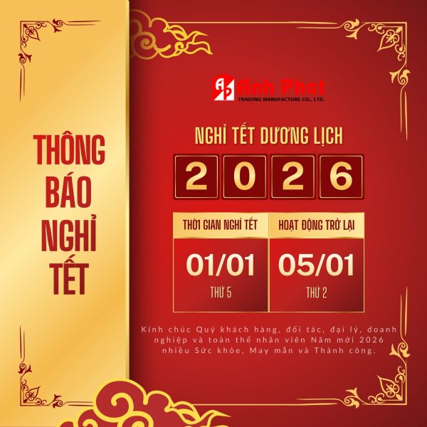 Thông báo nghỉ Tết Dương lịch 2026