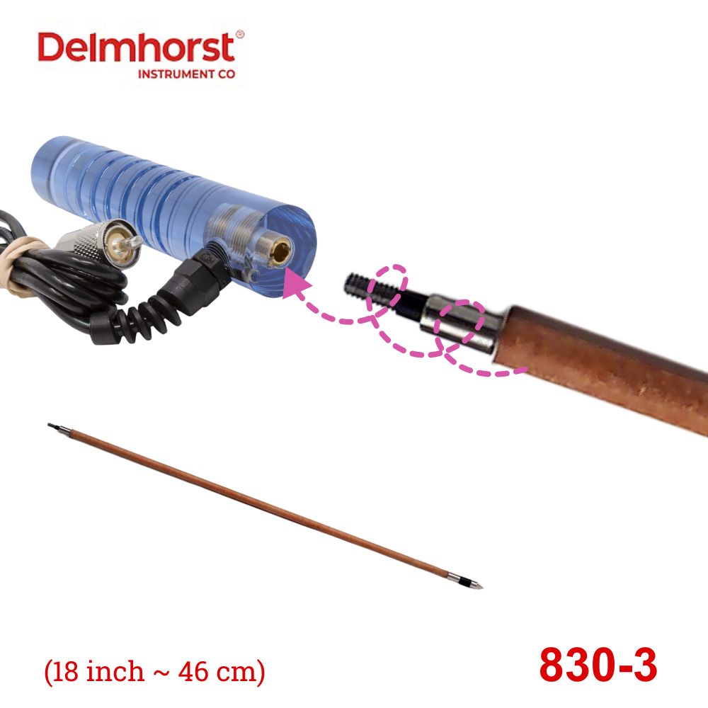 Cây đo độ ẩm Delmhorst 830-3 cho cỏ khô và giấy cuộn (46 cm) Cây đo độ ẩm Delmhorst 830-3 cho cỏ khô và giấy cuộn (18 inch), điện cực đo độ ẩm Delmhorst 830 3, que đo độ ẩm cỏ khô Delmhorst 830-3 Prod for Agriculture and Paper