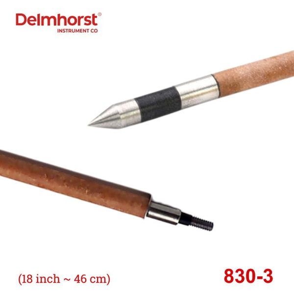 Cây đo độ ẩm Delmhorst 830-3 cho cỏ khô và giấy cuộn (18 inch), điện cực đo độ ẩm Delmhorst 830 3, que đo độ ẩm cỏ khô Delmhorst 830-3 Prod for Agriculture and Paper